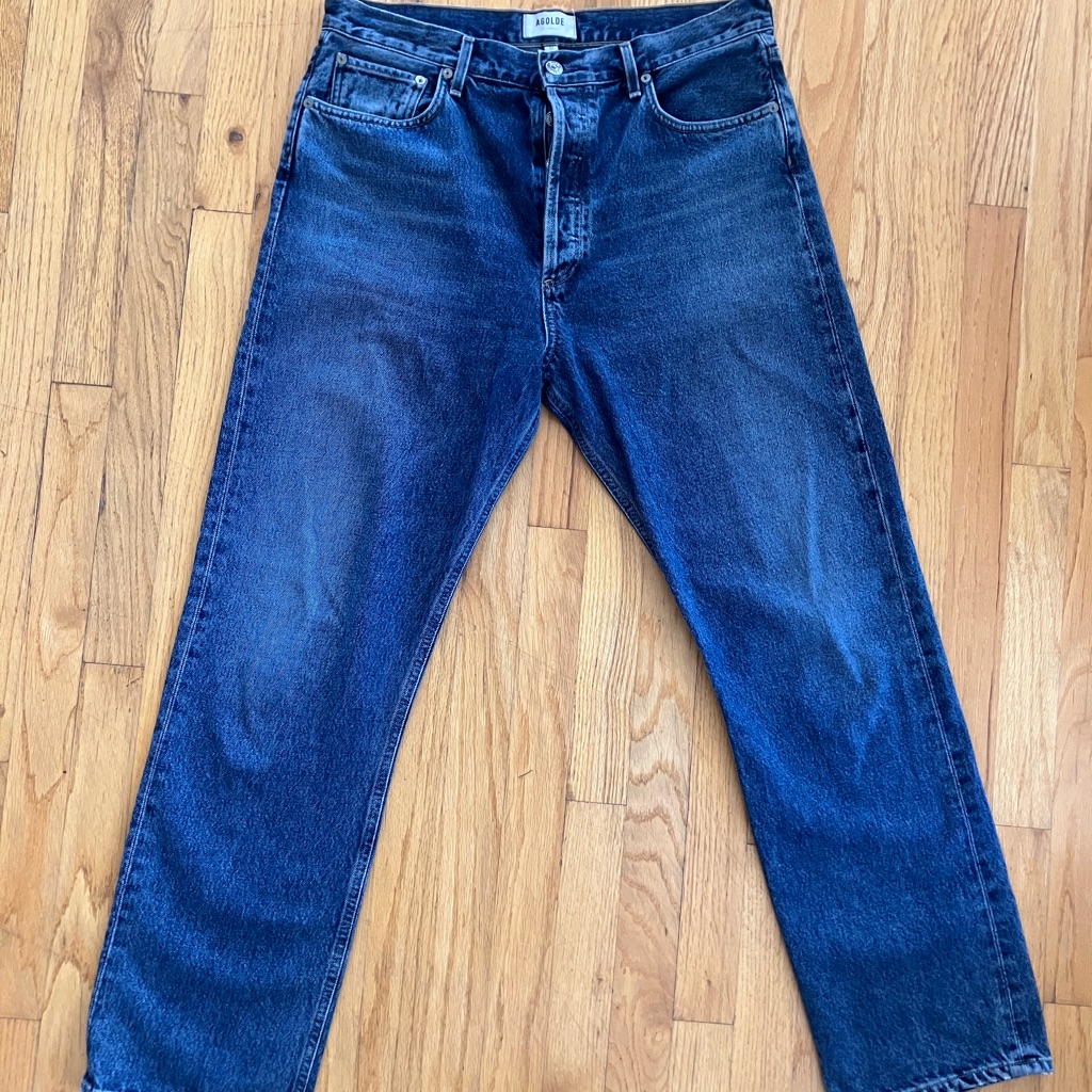 Agolde Women's Straight Leg Jeans - Dark Blue Wash
